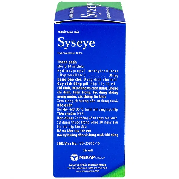 Thuốc Nhỏ Mắt Syseye