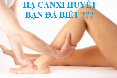 Co cứng cơ chân do hạ calci huyết