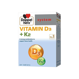 Doppel Herz System Vitamin D3 + K2 - Hỗ Trợ Tăng Cường Hấp Thu Canxi