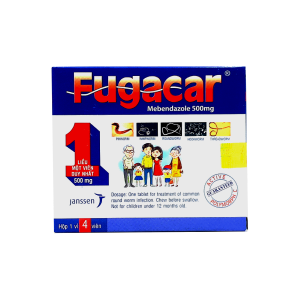 Fugacar Mebendazole 500mg Vị Trái Cây