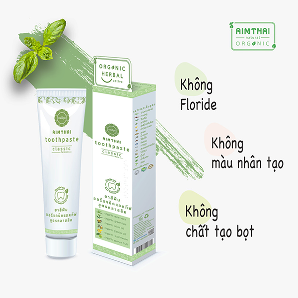 Kem Đánh Răng AIMTHAI Chiết Xuất Thảo Dược
