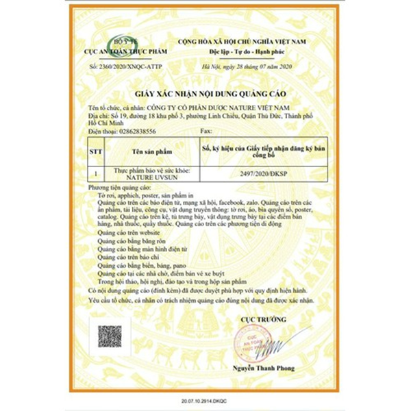 Viên Uống Nature Uvsun