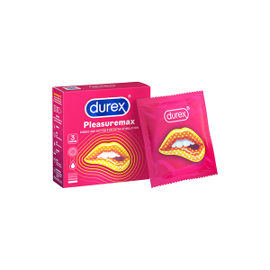 Bao Cao Su Durex Pleasuremax Hộp 3 Cái - Có Gân & Chấm Nổi Giúp Tăng Khoái Cảm